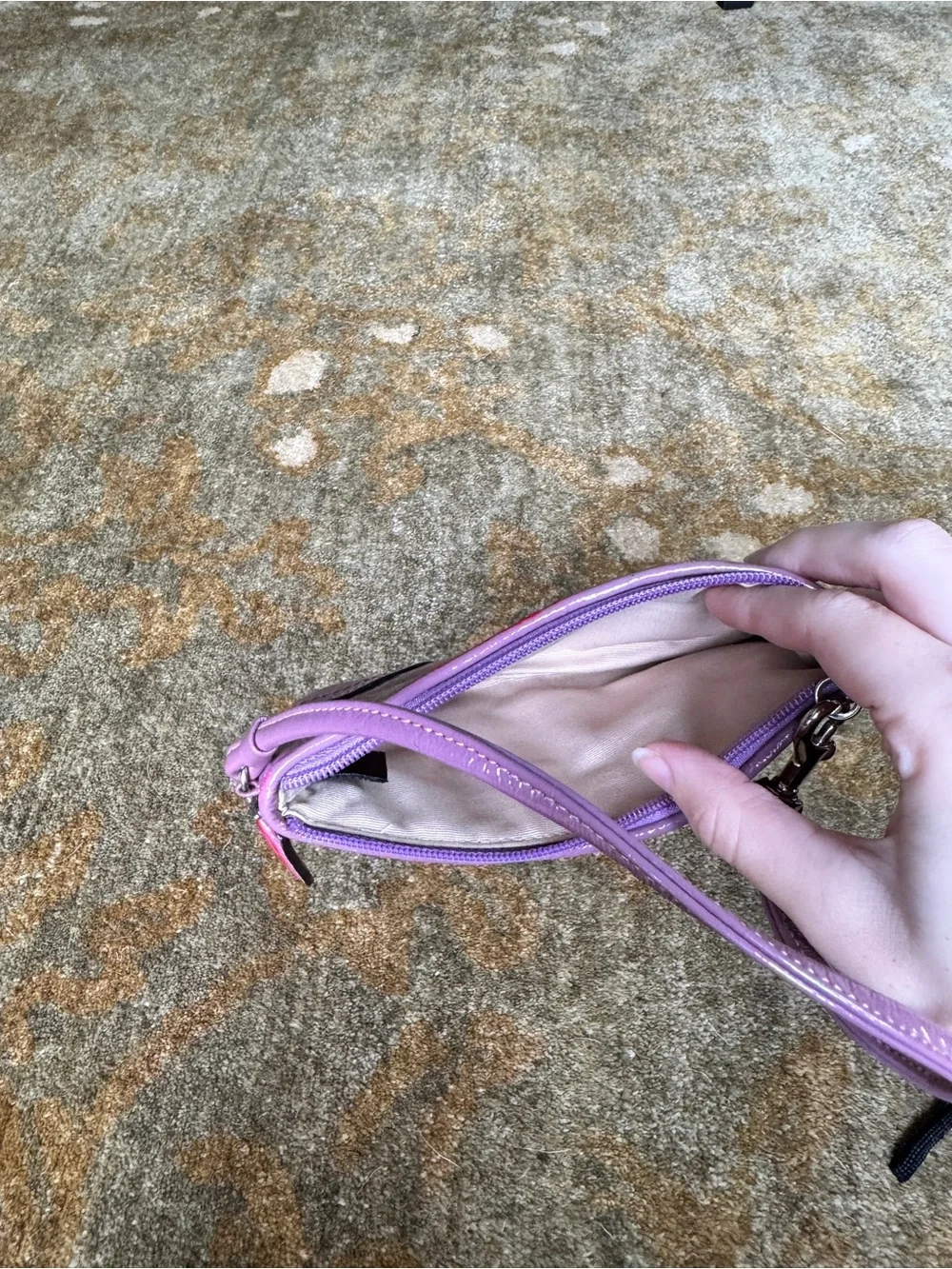 Y2K Coach Glossy Lilac Patent Leather Wristlet